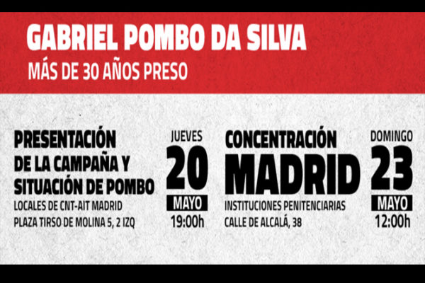 Arranca la campaña por la libertad de Gabriel Pombo da Silva