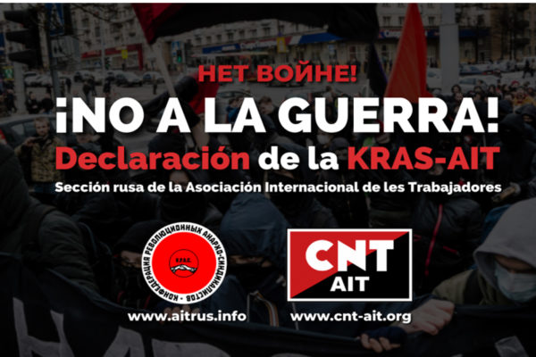 No a la guerra. Declaración de nuestrxs compañerxs rusxs de KRAS-AIT