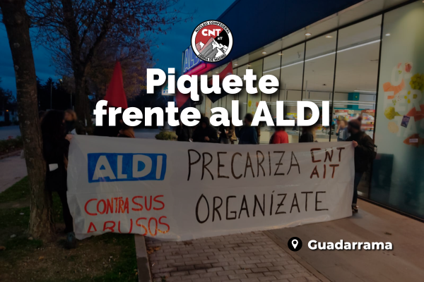 Primer piquete frente a los supermercados ALDI