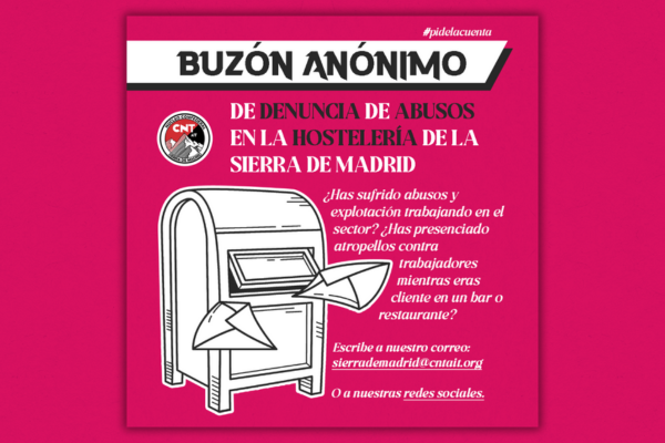 Buzón anónimo de denuncia [Hostelería]