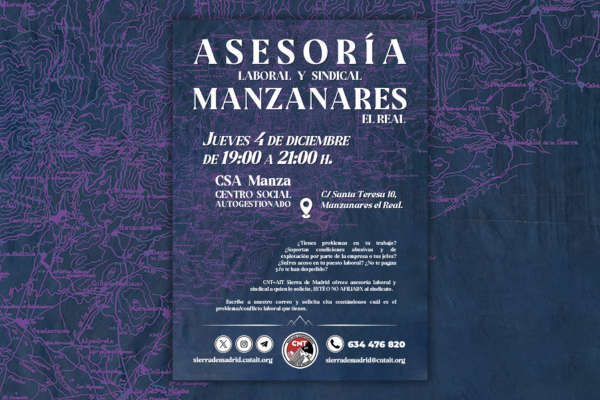 Manzanares el Real. Asesoría sindical trimestral